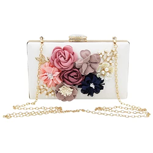 ZLXDP Women Clutch Bag Floral Party Purse Wedding Evening Handbags