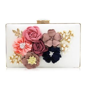 ZLXDP Women Clutch Bag Floral Party Purse Wedding Evening Handbags