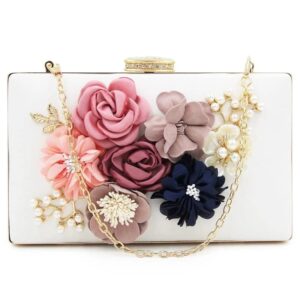 ZLXDP Women Clutch Bag Floral Party Purse Wedding Evening Handbags