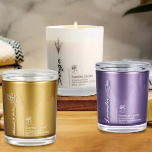 3 Pack Candles for Home Scented, Lavender Candle Set Large Jar Candles Gifts for Women, 11.3 oz Soy Sage Candles for Cleansing House, Scented Candles Gift Set for Mothers Day Birthday Gifts