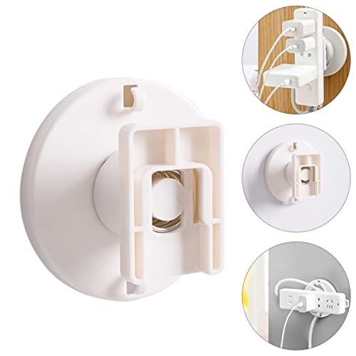 DOITOOL ser of 3 Wall- mounted Socket Self Adhesive Power Strip Holder Power Cord Socket Holders socket wall hanging stand Holder Rotating Wall