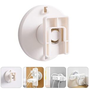 DOITOOL ser of 3 Wall- mounted Socket Self Adhesive Power Strip Holder Power Cord Socket Holders socket wall hanging stand Holder Rotating Wall