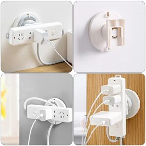 DOITOOL ser of 3 Wall- mounted Socket Self Adhesive Power Strip Holder Power Cord Socket Holders socket wall hanging stand Holder Rotating Wall