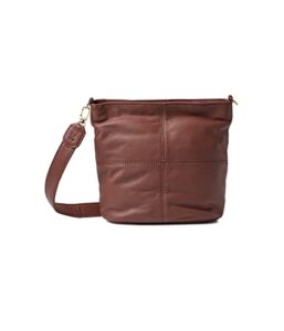 hobo gaby medium crossbody bag for women – leather construction with interior cotton lining, stylish and trendy handbag berry one size one size