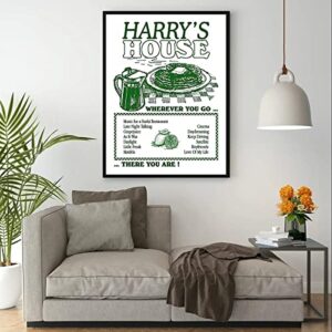 UVAVO Harry Style Poster For Room Decor Green Posters House Music Album Menu List Wall Art Legendary Artist Cover Fashion Cool Rock Singer Dining Living 12X16inch Unframed