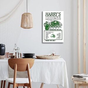 UVAVO Harry Style Poster For Room Decor Green Posters House Music Album Menu List Wall Art Legendary Artist Cover Fashion Cool Rock Singer Dining Living 12X16inch Unframed