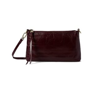 HOBO Darcy Sleek Crossbody Handbag For Women - Top Zipper Closure With Tassel Detail and Patterned Interior, Chic and Stylish Handbag Merlot 2 One Size One Size