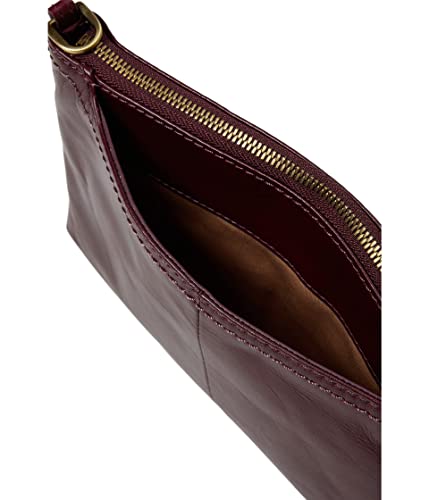 HOBO Darcy Sleek Crossbody Handbag For Women - Top Zipper Closure With Tassel Detail and Patterned Interior, Chic and Stylish Handbag Merlot 2 One Size One Size