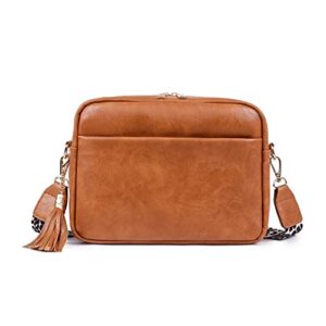 warmtide large crossbody shoulder bag for women ladies fashion messenger bag leather lightweight handbags with tassel