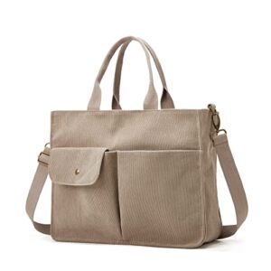 Tote Bag for Women Corduroy Shoulder Bag Handbag Casual Tote Purse Corduroy Large Capacity Hobo Bag Crossbody Bag Handbag