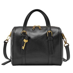 fossil women’s carlie leather satchel purse handbag
