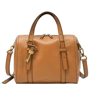 fossil women’s carlie leather satchel purse handbag