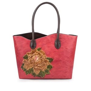 LHLLHL European and American Style Women's Handbag Flower Tote Bag Women's Messenger Shoulder Bag (Color : D, Size : 31.5 (P)*26 (T)*11 (L) cm)