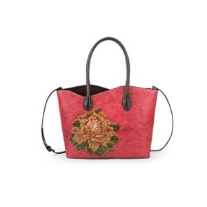 LHLLHL European and American Style Women's Handbag Flower Tote Bag Women's Messenger Shoulder Bag (Color : D, Size : 31.5 (P)*26 (T)*11 (L) cm)