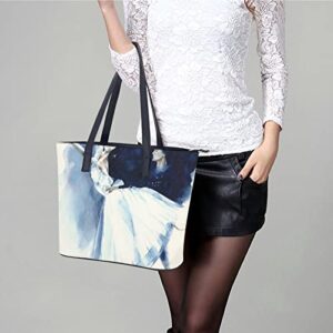 Womens Handbag Ballerina Girl Leather Tote Bag Top Handle Satchel Bags For Lady