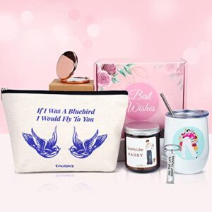 H-Styles Harry Gifts Box Styles Merch, Stules Candle Wine Tumbler Keychain Makeup Bag Mirror Gifts Box,for Harry Stiles One Direction Fans Girl Women Birthday Valentine Day Decoration