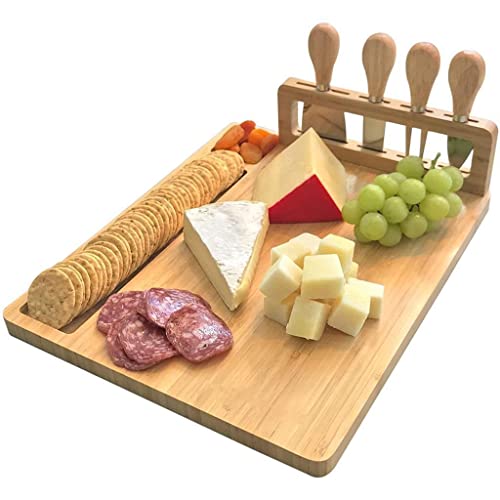 ＫＬＫＣＭＳ Kitchen Bamboo Cheese Board Chopping Board Wedding Gifts for Cheese Lovers