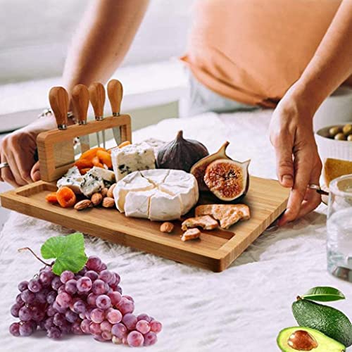 ＫＬＫＣＭＳ Kitchen Bamboo Cheese Board Chopping Board Wedding Gifts for Cheese Lovers