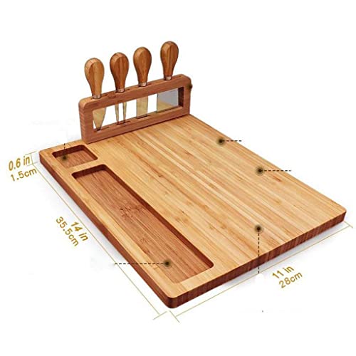 ＫＬＫＣＭＳ Kitchen Bamboo Cheese Board Chopping Board Wedding Gifts for Cheese Lovers