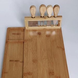 ＫＬＫＣＭＳ Kitchen Bamboo Cheese Board Chopping Board Wedding Gifts for Cheese Lovers