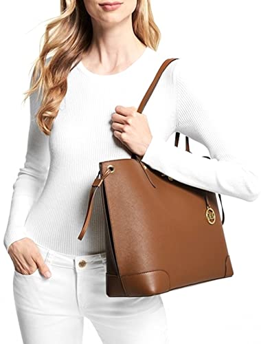 MICHAEL MICHAEL KORS Women's Edith Large Saffiano Leather Tote Bag Luggage