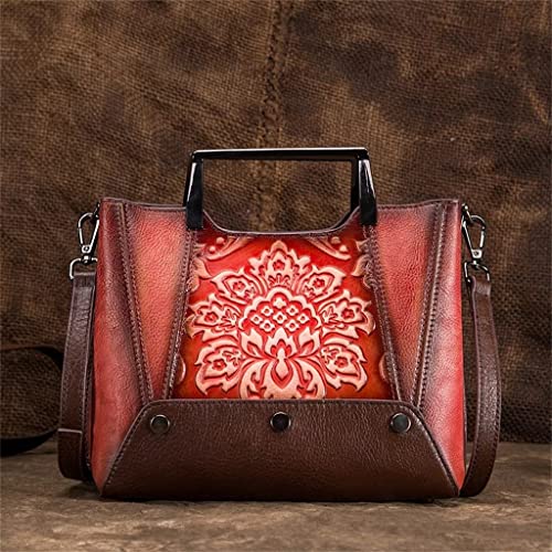 LHLLHL Ladies Crossbody Shoulder Tote Bag Handbag Vintage Embossed Crossbody Bag Tote Bag (Color : C, Size : 23cm (L)*12cm(D)*17cm (T))