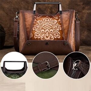 LHLLHL Ladies Crossbody Shoulder Tote Bag Handbag Vintage Embossed Crossbody Bag Tote Bag (Color : C, Size : 23cm (L)*12cm(D)*17cm (T))