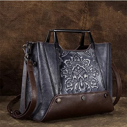 LHLLHL Ladies Crossbody Shoulder Tote Bag Handbag Vintage Embossed Crossbody Bag Tote Bag (Color : C, Size : 23cm (L)*12cm(D)*17cm (T))