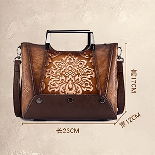 LHLLHL Ladies Crossbody Shoulder Tote Bag Handbag Vintage Embossed Crossbody Bag Tote Bag (Color : C, Size : 23cm (L)*12cm(D)*17cm (T))