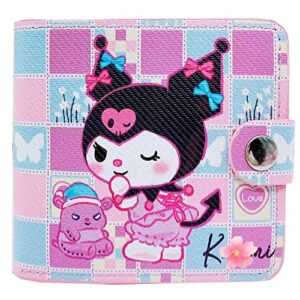 anime wallet cute wallet for women girls leather wallet purse cartoon wallet anime merch (ge-kuro wallet)¡­
