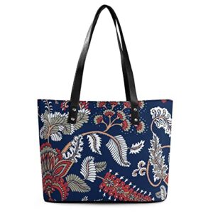 womens handbag flowers floral print leather tote bag top handle satchel bags for lady