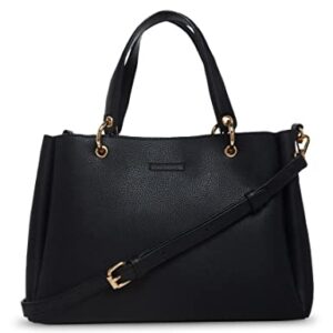 Anne Klein AK Lock Satchel, Black