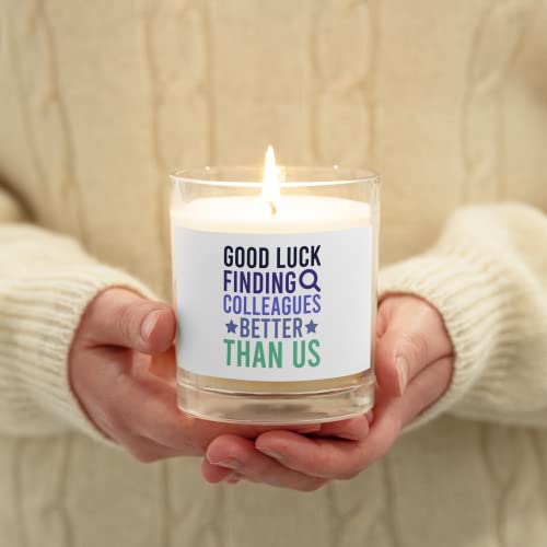 Good Luck Finding Colleagues Better Than Us Retro Vintage Candle | Funny Going Away Gifts | Good Bye Farewell Sayings