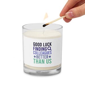 Good Luck Finding Colleagues Better Than Us Retro Vintage Candle | Funny Going Away Gifts | Good Bye Farewell Sayings