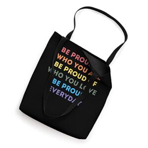 LGBT Pride Proud Gay Rainbow Flag LGBTQIA Love Tote Bag