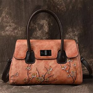 zlxdp women’s bags vintage large capacity handbags women’s party flower leather shoulder bags (color : e, size : about 30cm 13cm 18cm)