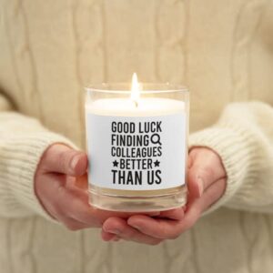 Good Luck Finding Colleagues Better Than Us Candle | Funny Going Away Gifts | Good Bye Farewell Sayings