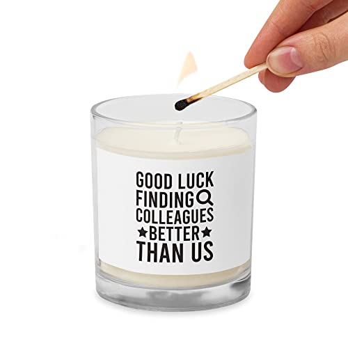 Good Luck Finding Colleagues Better Than Us Candle | Funny Going Away Gifts | Good Bye Farewell Sayings