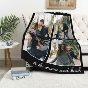 Purefly Custom Blanket Gifts for Girlfriend Boyfriend, Personalized Picture Blankets for Birthday Anniversary Wedding Valentines Couples Gifts 30" x 40" Photo 4-1