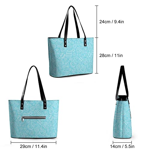 Womens Handbag Easter Eggs Leather Tote Bag Top Handle Satchel Bags For Lady