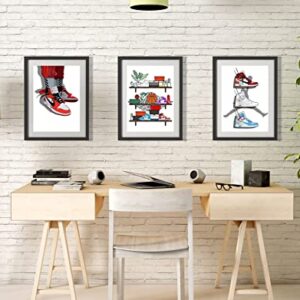 SanArt Sneakers Poster, Hypebeast,Unframed Set of 6 (8 x 10 Inch), Hypebeast Posters, Cool Posters, Posters For Boys Room, Michael Jordan Poster, Sneakers Wall Art Decor, Hypebeast Room Decor Sneakerhead Poster