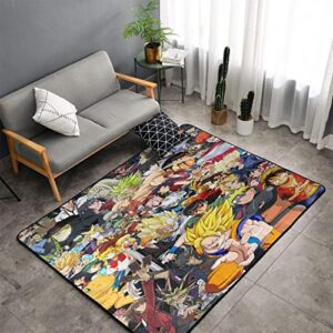 Anime Characters Area Rugs 60x39 in Anti-Slip Door Mat, Ultra Soft Fuzzy Outdoor/Indoor Fluffy Carpet Large Floor Rug for Bedroom Living Room Dorm Nursery Kitchen Home Decor