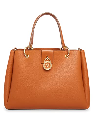 Anne Klein AK Lock Satchel, Saddle