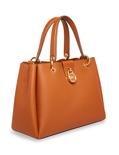 Anne Klein AK Lock Satchel, Saddle