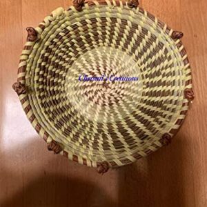 Sweetgrass Bowl Basket with Pine Knowts