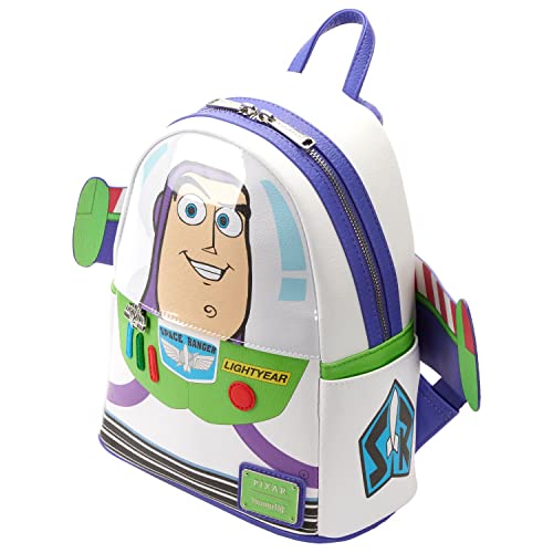 Loungefly Disney Pixar Toy Story Buzz Lightyear Womens Double Strap Shoulder Bag Mini Backpack Purse