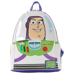 Loungefly Disney Pixar Toy Story Buzz Lightyear Womens Double Strap Shoulder Bag Mini Backpack Purse