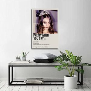 CLOINA Del Rey Poster Music Album Posters Art Wall Canvas Pictures for Modern Office Decor Prints 12'' x 18'' Unframed