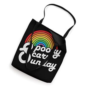 Spooky Scary Sunday Trendy Retro Rainbow Tote Bag