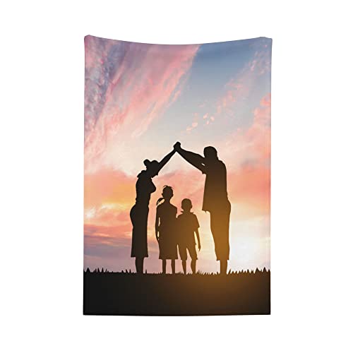 Custom Blanket with Photos Text Personalized Flannel Blanket Customized Picture Throw Blankets For Family Adult Kid Birthday Christmas Halloween Fathers Mothers Valentines Gift (Photo&Text 1, 60"x80")